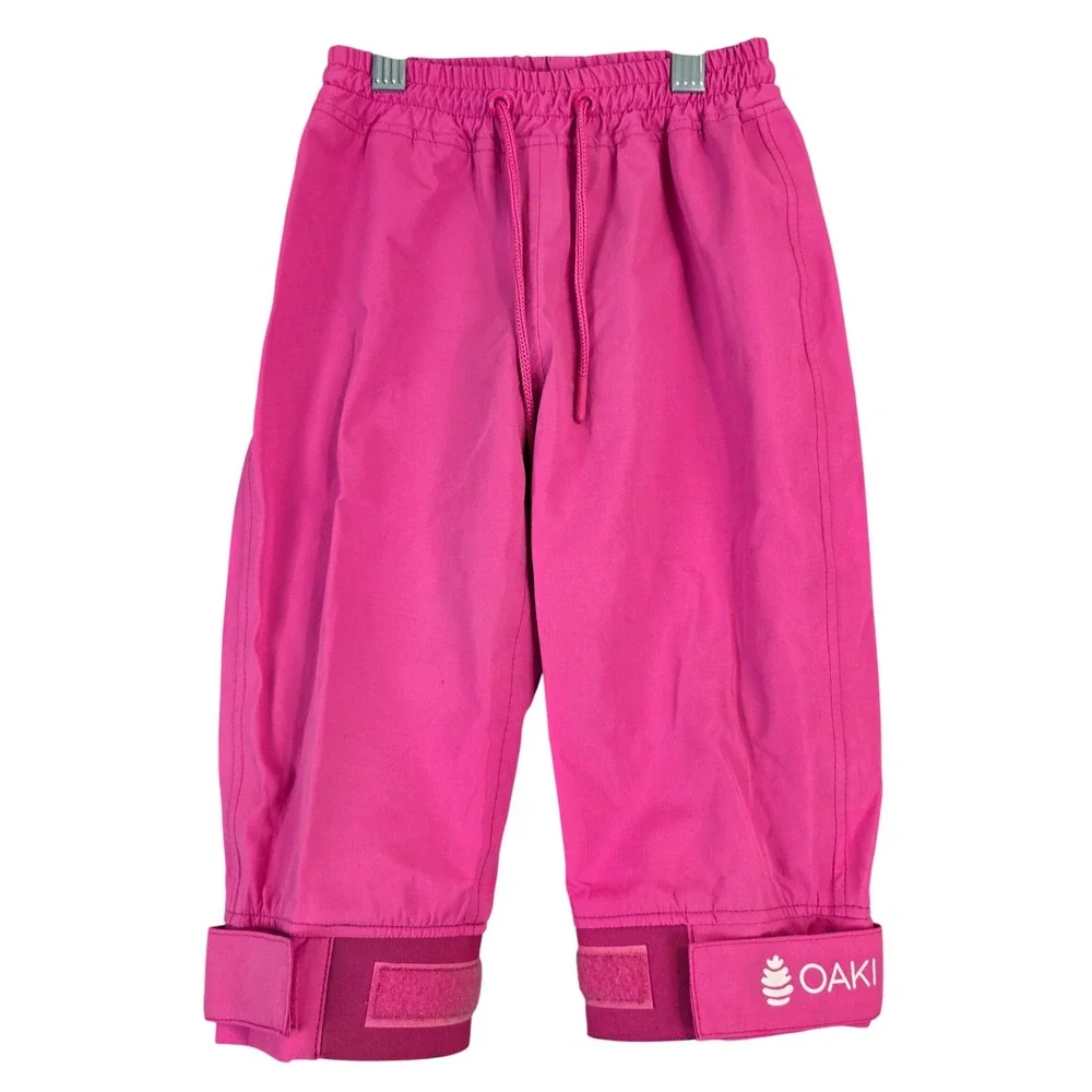 Oaki Kids Pink Waterproof Rain Pants Seam Sealed Neoprene Adjustable Cuffs 2T